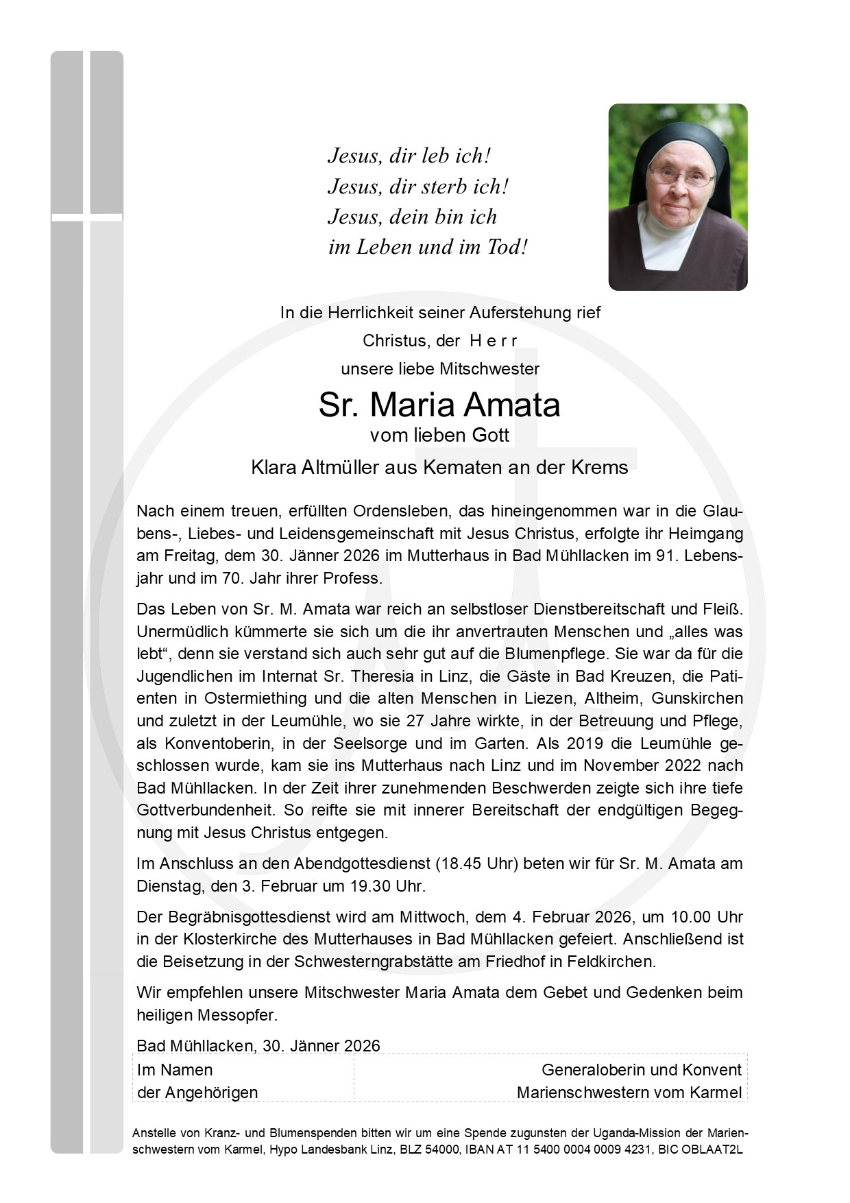 Sr. M. Amata Altmüller